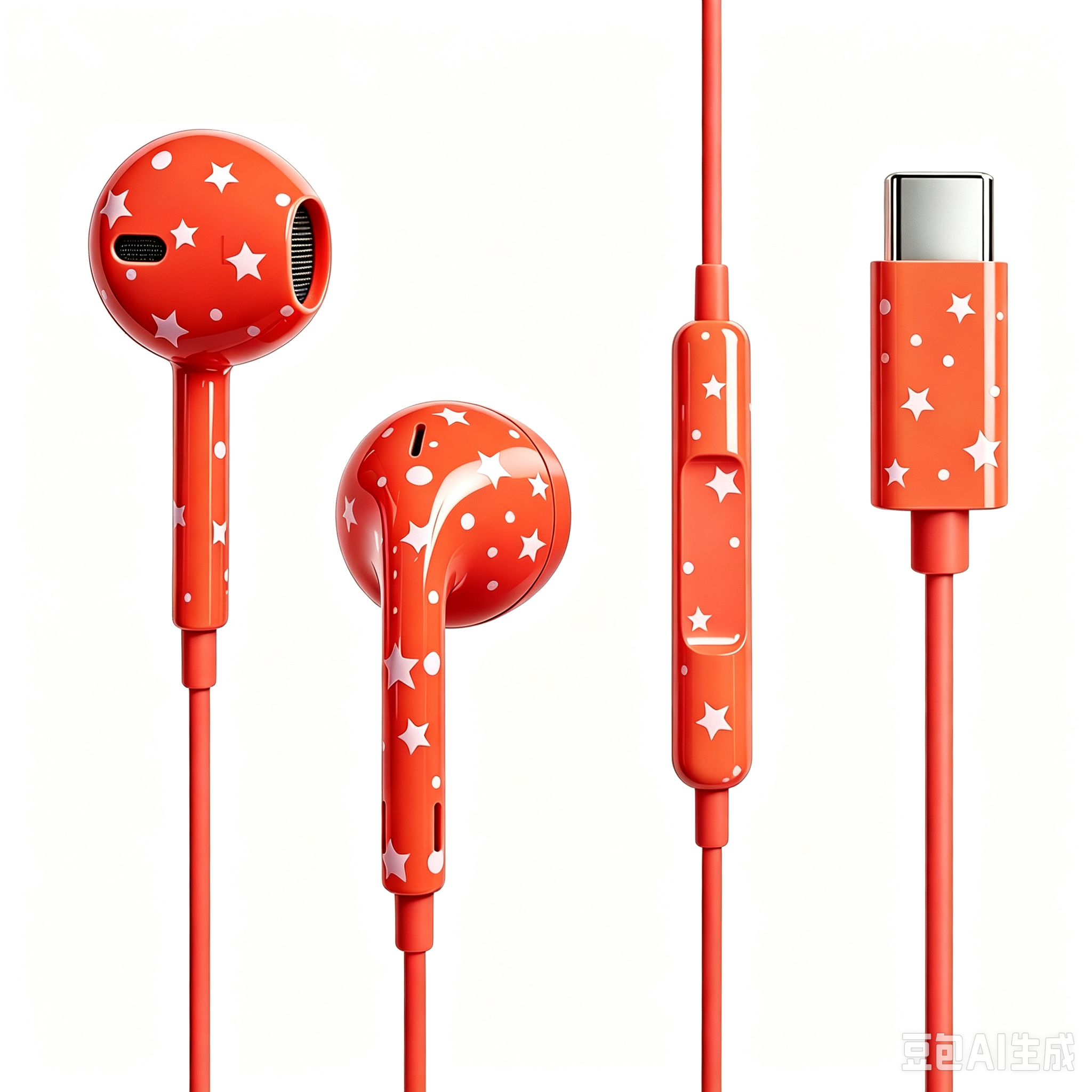 AKACUMI Blush Star Wired Type-C Earphones