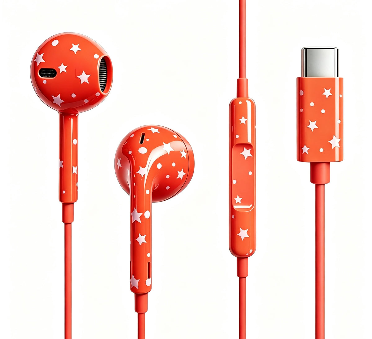 AKACUMI Blush Star Wired Type-C Earphones